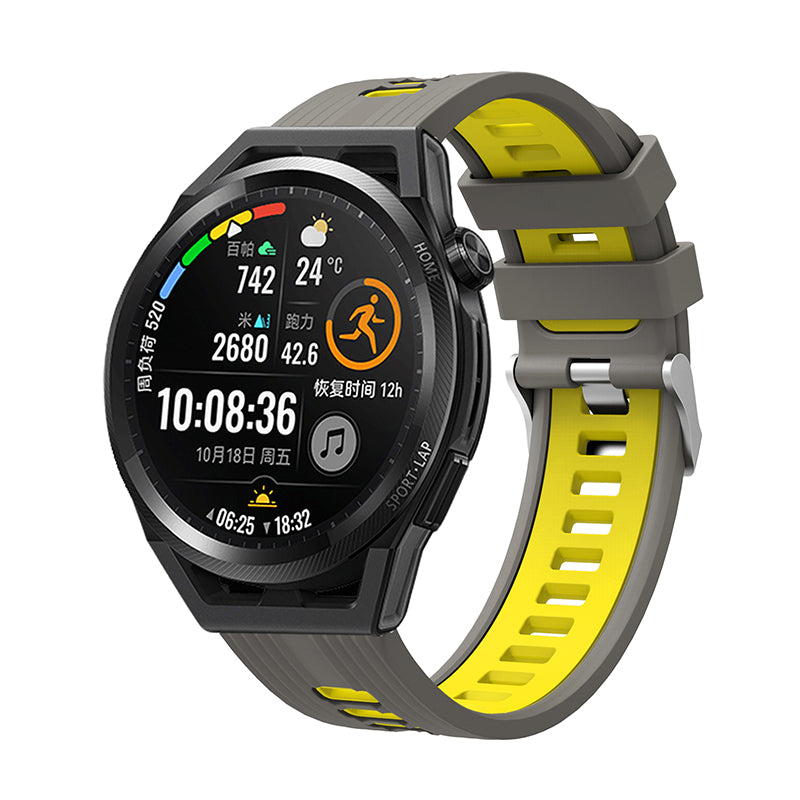 For Huawei Watch GT 3 (46mm) Dual Color 22mm Silicone Watch Strap Replacement Wrist Band For Huawei Watch GT 3 (46mm) Dual Color 22mm Silicone Watch Strap Replacement Wrist Band